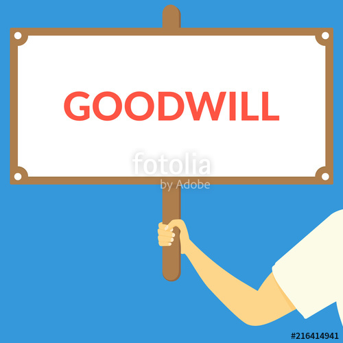 500x500 Goodwill Hand Holding Wooden Sign Stock Image And Royalty Free