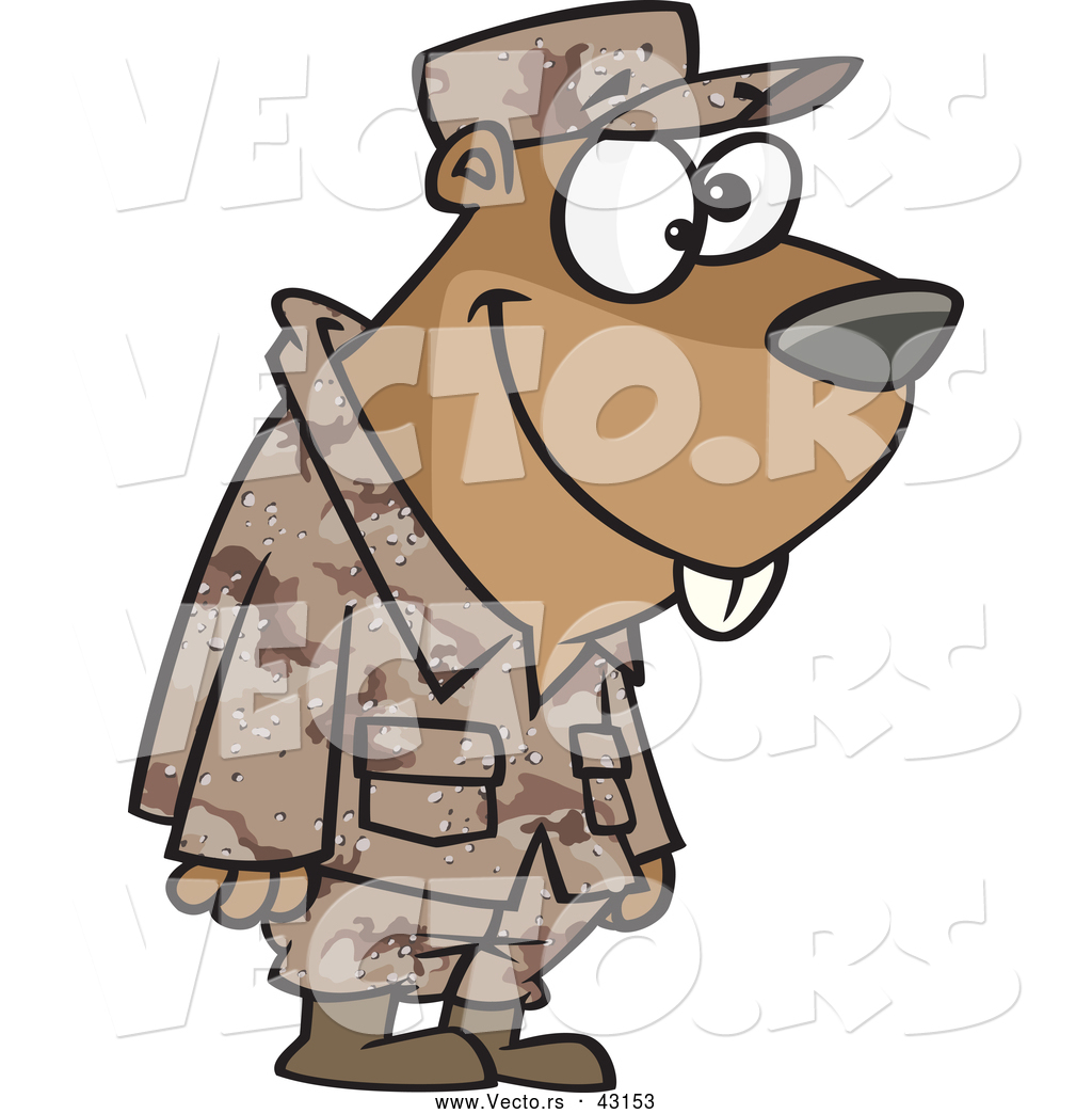 Vector Of A Goofy Cartoon Military Gopher Standing In Uniform 1024x1044 Vector Of A Goofy Cartoon Military Gopher Standing In Uniform