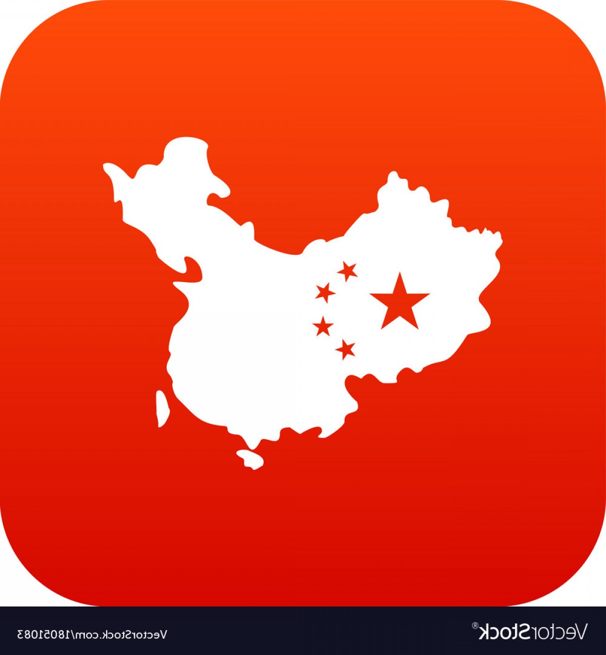 1200x1296 Map Of China Icon Digital Red Vector Hoodamathrun