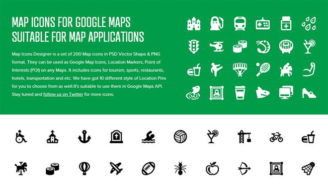 660x371 Free Map Icon Set