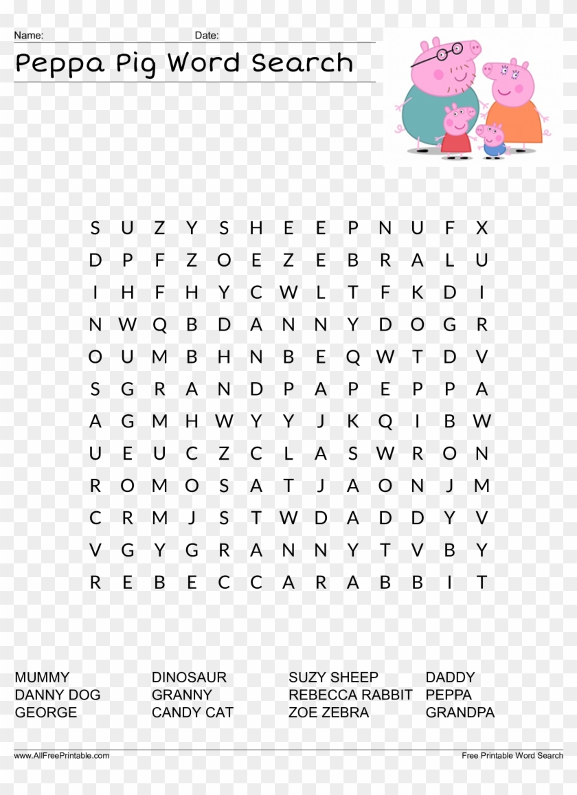 840x1157 Peppa Pig Word Search Main Image