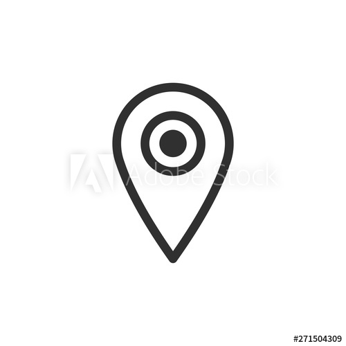500x500 Thin Line Google Map Pin Point Logo Vector Illustration Gps