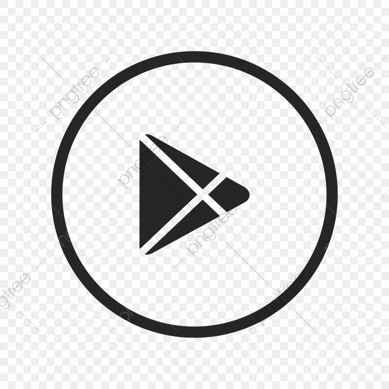 800x800 Google Play Icon, Google, Play, Black Png And Vector