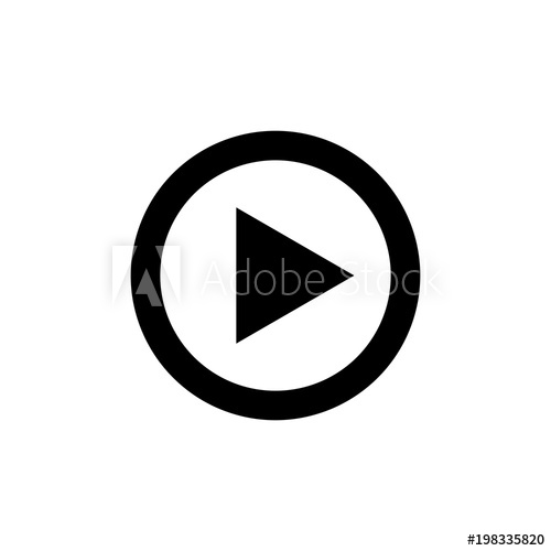 500x500 Play Button For Video Or Music Play Vector Icon