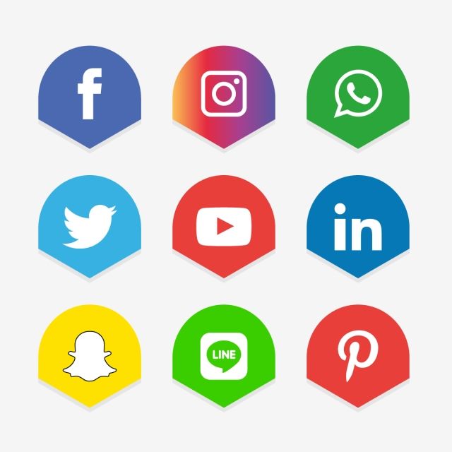 640x640 Social Media Icons Set Logo Vector Illustrator, Social, Media