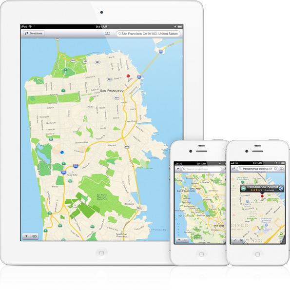595x595 How Apple's New Vector Based Maps Leave Google Maps Looking Jittery