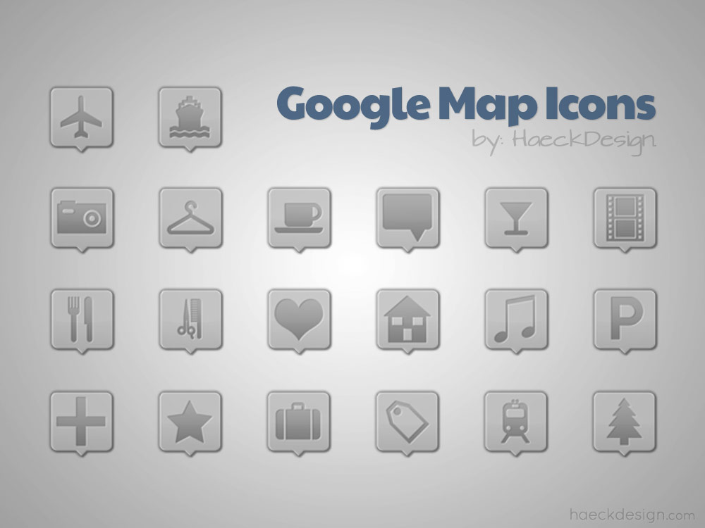 1000x750 Clean Custom Google Maps Icons