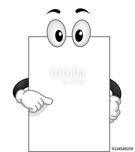 444x500 Mascot Board Blank Googly Eyes Pointing To Self Stock Image