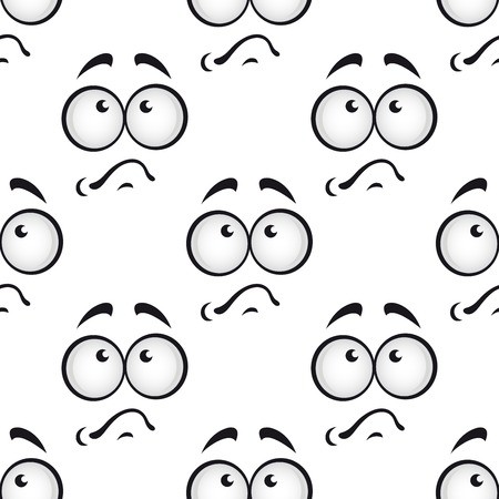 450x450 Sad Cartoon Faces With Googly Eyes Seamless Pattern For Comics