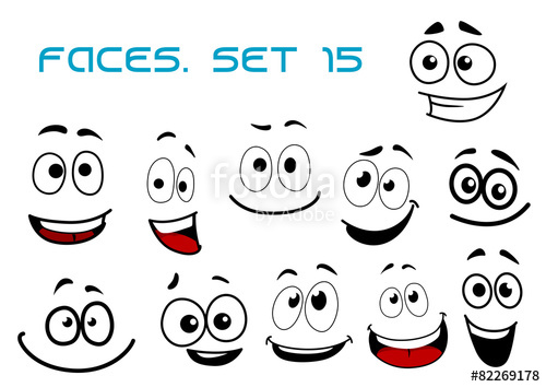 500x354 Cartoon Laughing Faces With Googly Eyes Stock Image And Royalty