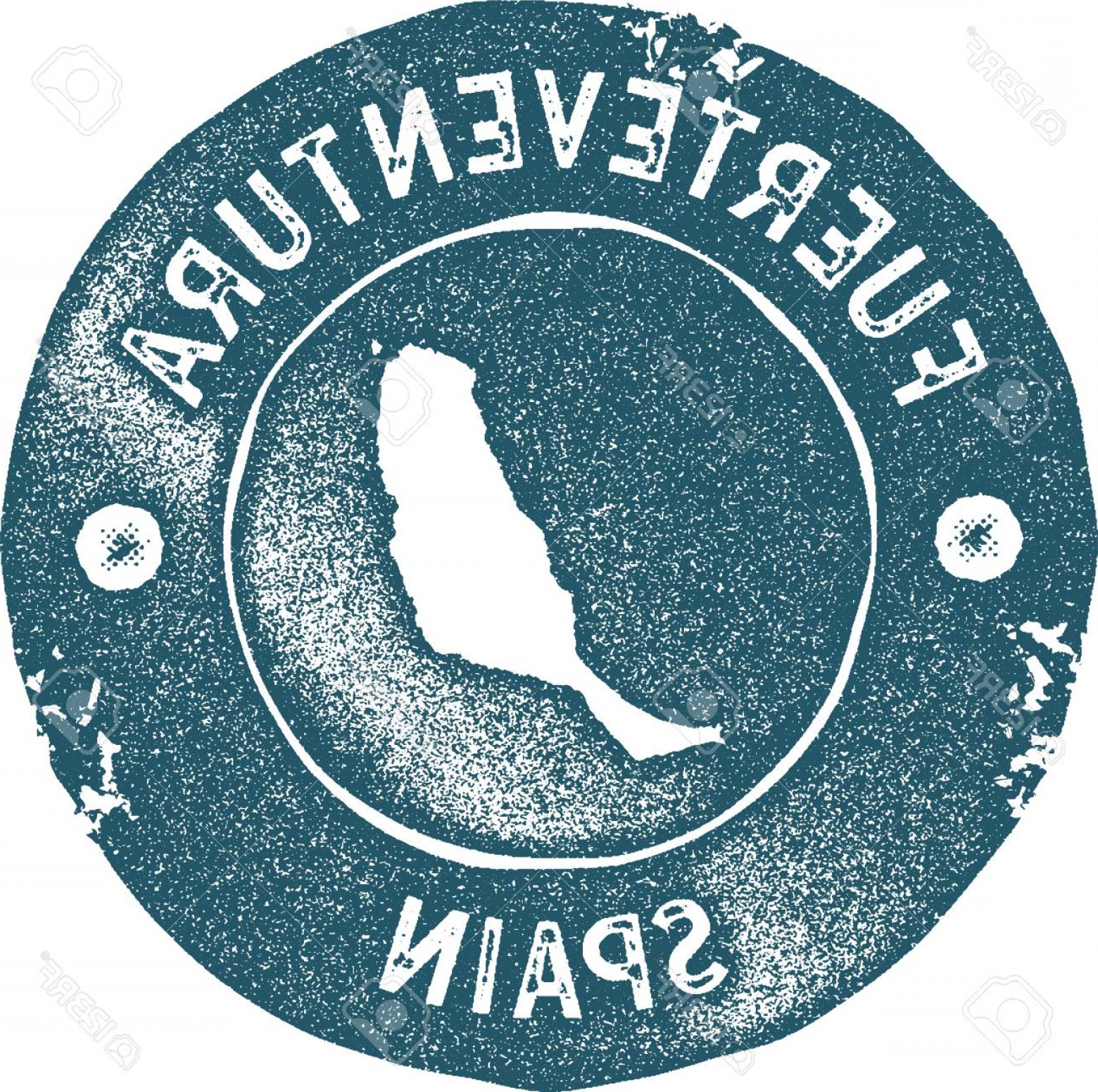 1560x1551 Photostock Vector Fuerteventura Map Vintage Stamp Retro Style