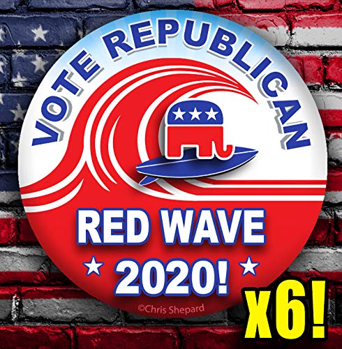 490x500 Red Wave Vote Republican Button Pack! Election