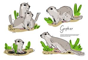 295x200 Gopher Free Vector Art