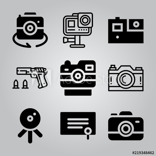 500x500 Simple Icon Set Of Camera Related Web Cam, Gopro, Photo Camera