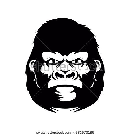 Gorilla Face Vector at Vectorified.com | Collection of Gorilla Face ...