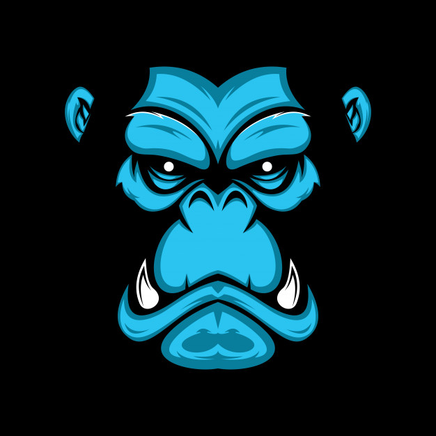626x626 Hand Drawn Illustration Of Gorilla Face Vector Premium Download