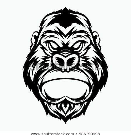 450x470 Download Free Png Gorilla Face Angry Head Logo Black Stock Vector