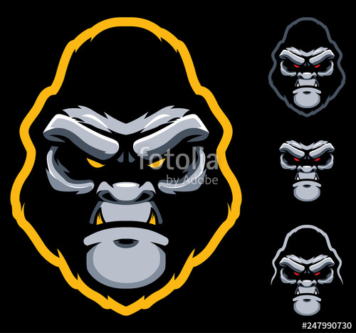 500x468 Gorilla Face Mascot Stock Image And Royalty Free Vector