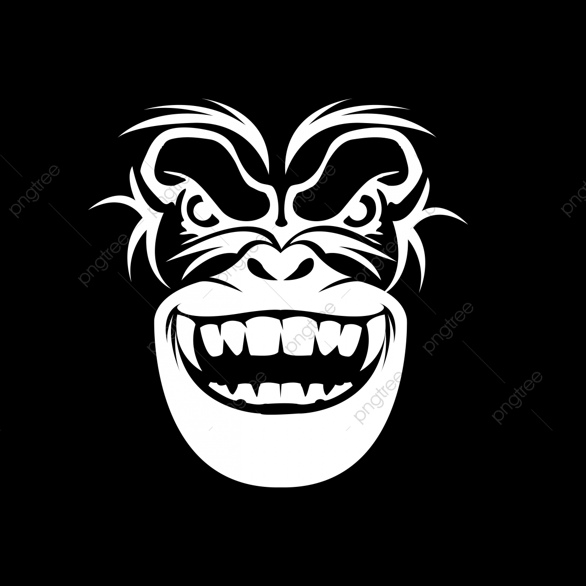 1200x1200 Gorilla Head Vector Logo, Vector, Gorilla, Logo Png And Vector