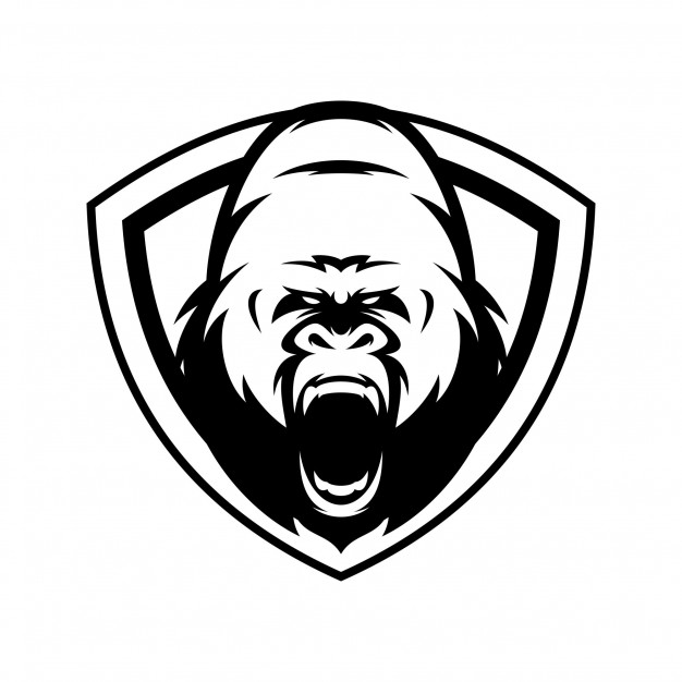 626x626 Gorilla Animal Sport Mascot Head Logo Vector Vector Premium Download