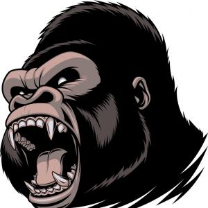 300x300 The Fierce Gorilla Head Vector Geekchicpro