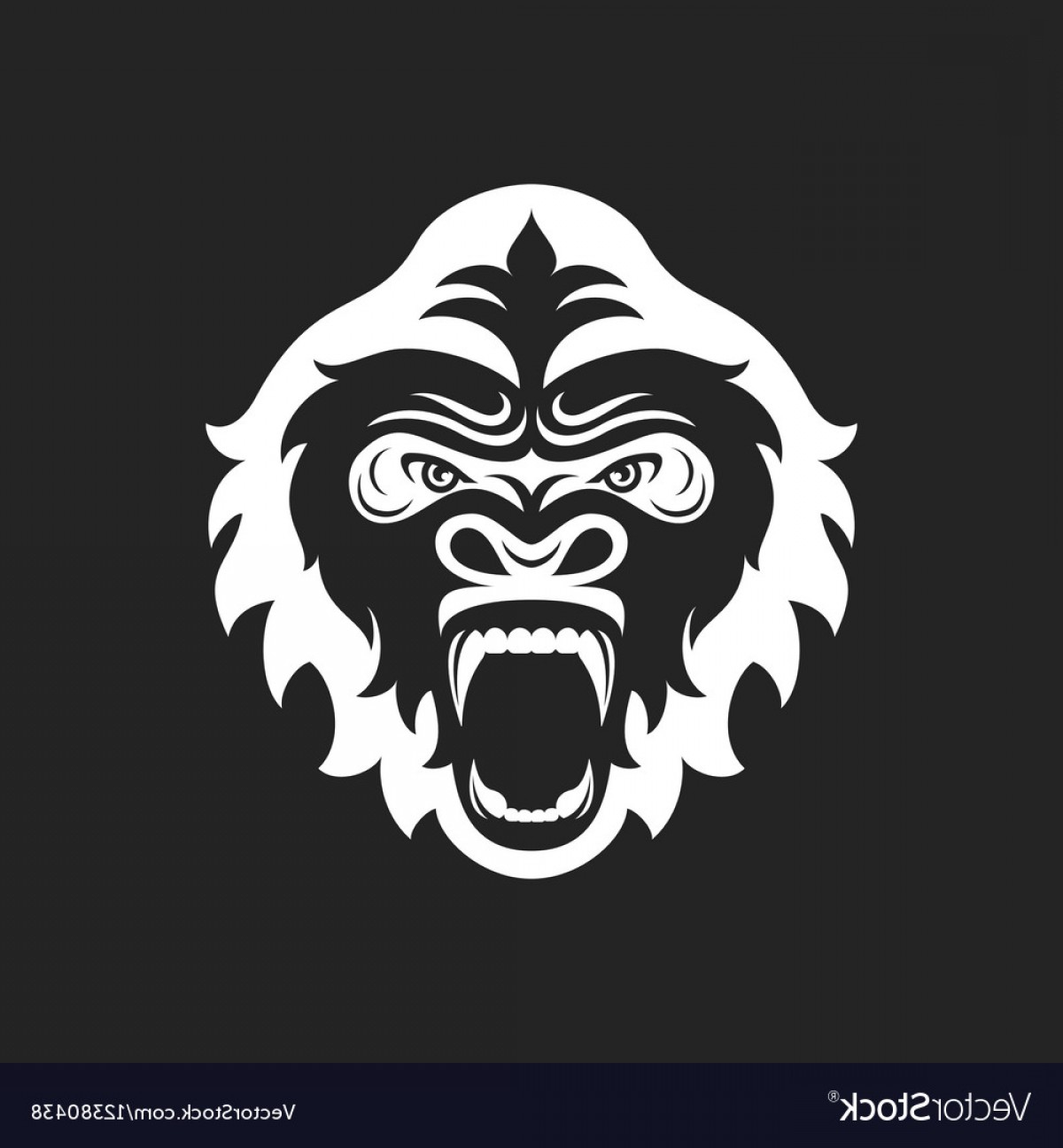 1200x1296 Gorilla Head Logo For Sport Club Or Team Animal Vector Hoodamathrun