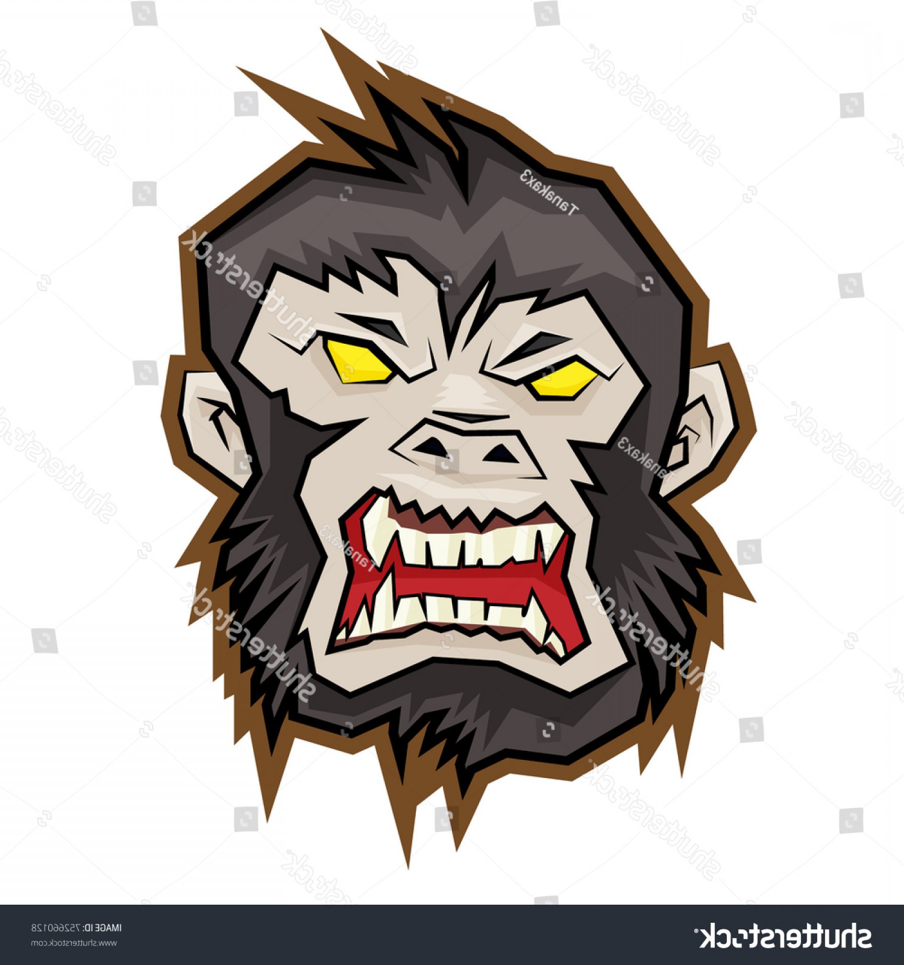 1800x1920 Gorilla Headmonkey Mascotking Kong Logo Vector Createmepink