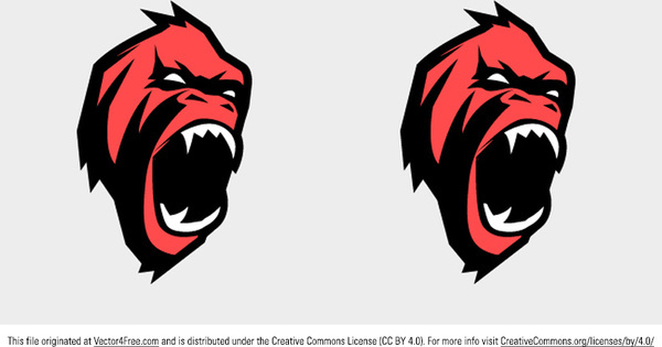 600x315 Gorilla Free Vector Download