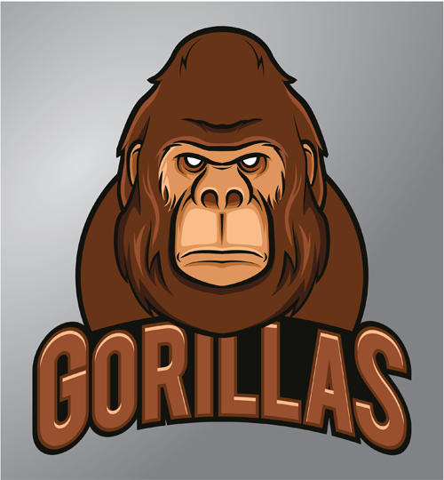 500x540 Gorilla Logo Design Vector Material Free Download