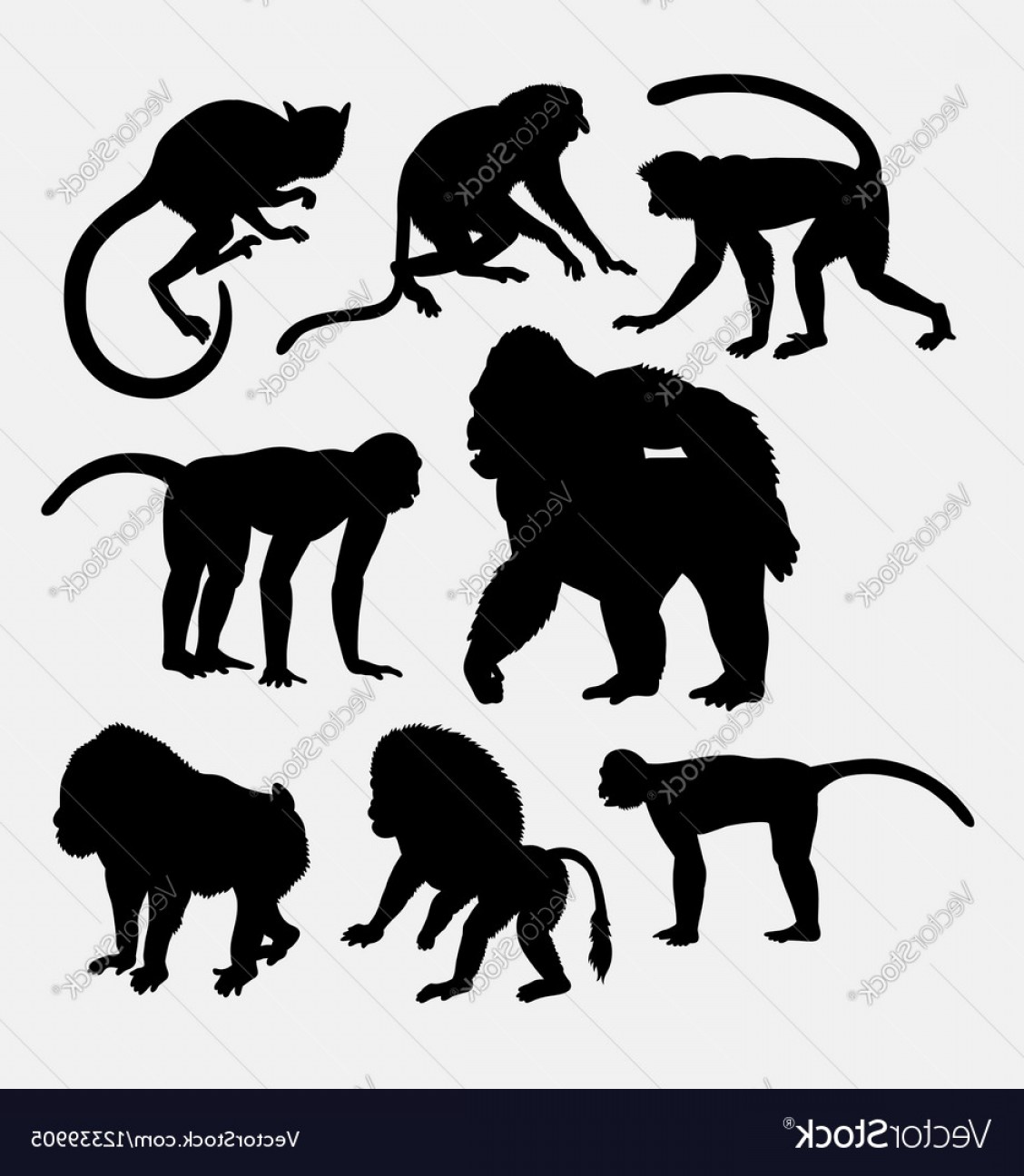 1128x1296 Gorilla Silhouette Vector Hoodamathrun