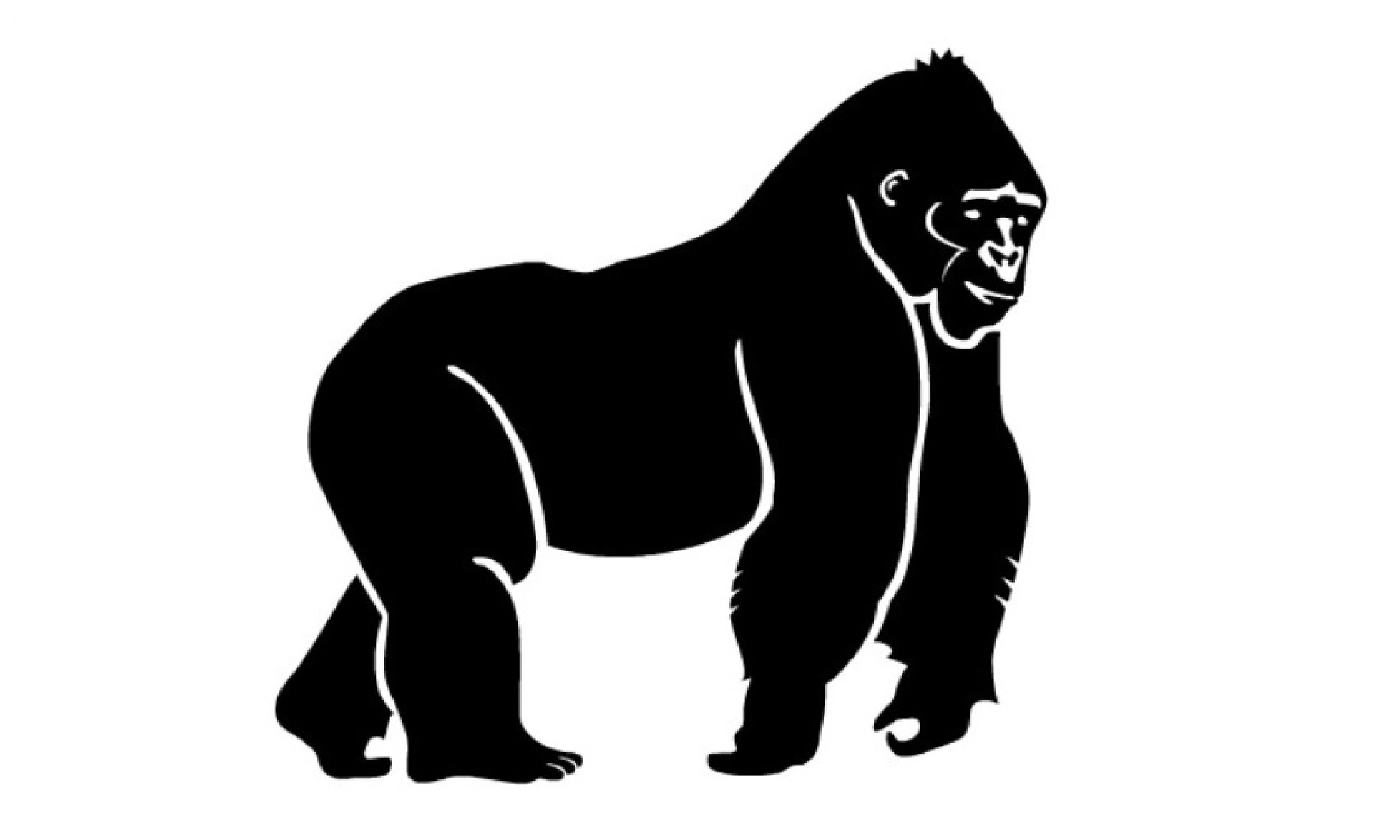Gorilla Clipart Silhouette
