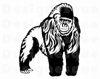 340x270 Gorilla Vector Etsy