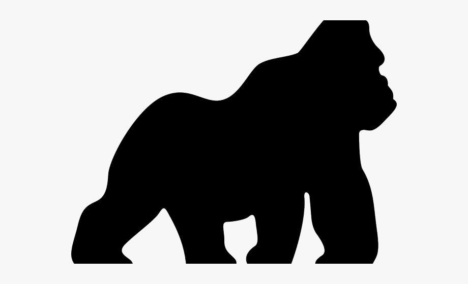 Gorilla Silhouette Vector Free at Vectorified.com | Collection of ...