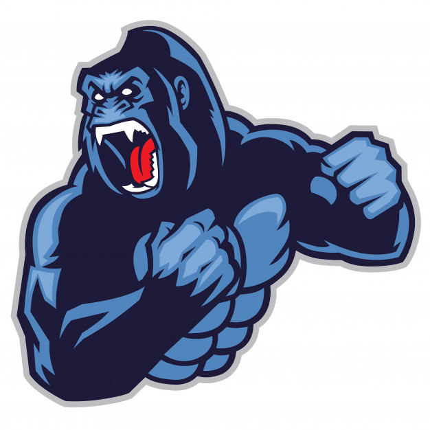 626x626 Angry Big Gorilla Vector Premium Download
