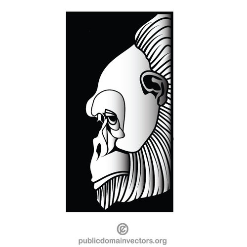 500x500 Gorilla Vector Illustration