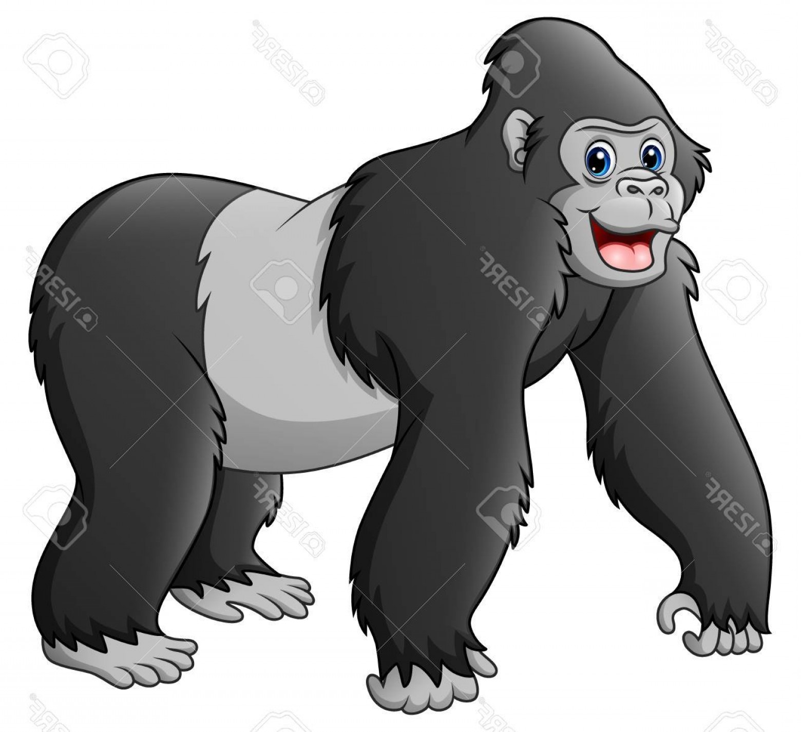 1560x1426 Photostock Vector Vector Illustration Of Funny Cartoon Gorilla