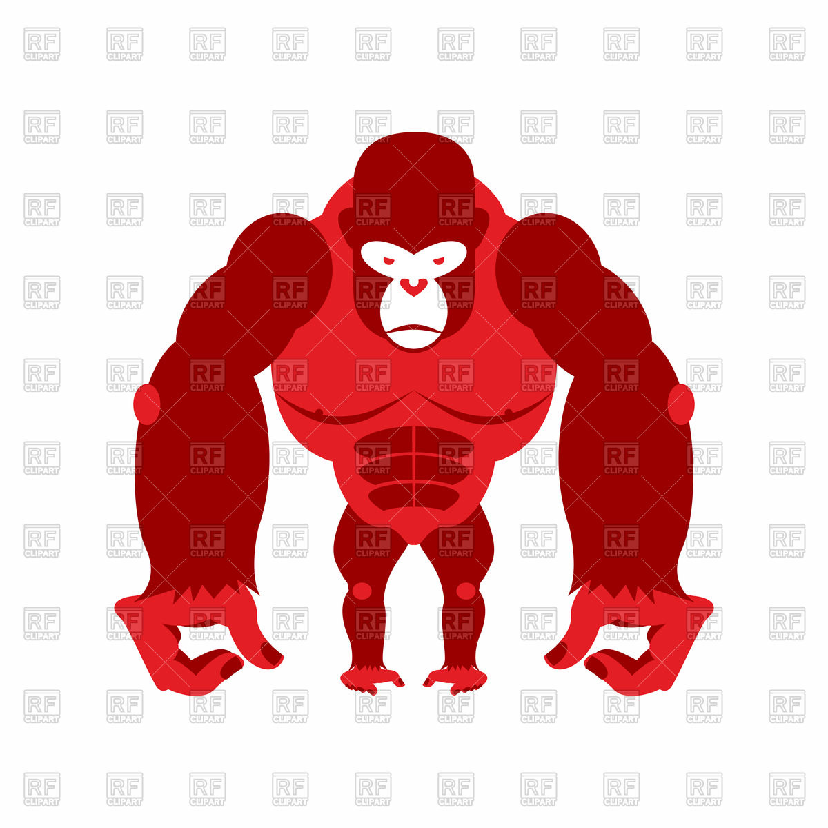 1200x1200 Red Gorilla Vector Image Of Plants And Animals Popaukropa