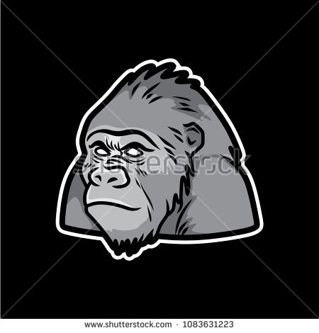450x470 Editable Gorilla Vector Mascot For Your Logo Or Brand Identity