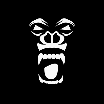 360x360 Gorilla Vector, Free Download Gorilla Vector, Chubby Gorilla