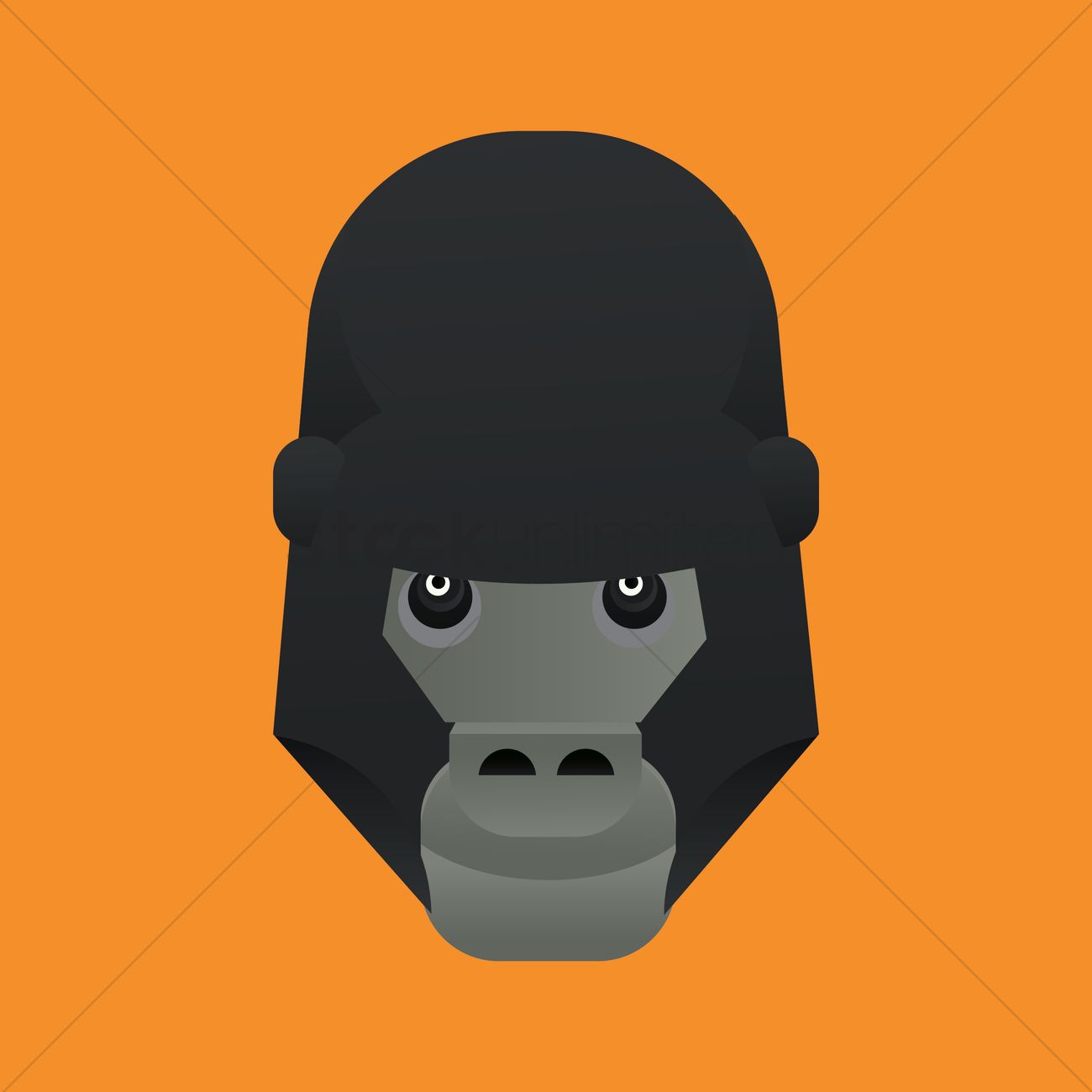 1300x1300 Gorilla Vector Image
