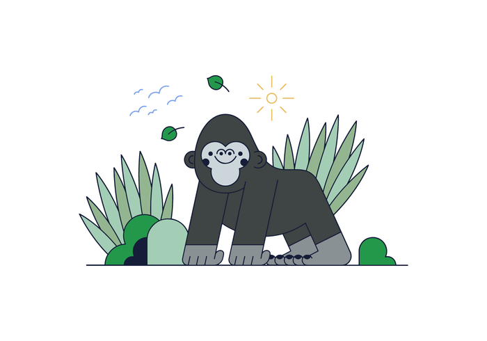 700x490 Gorilla Free Vector Art