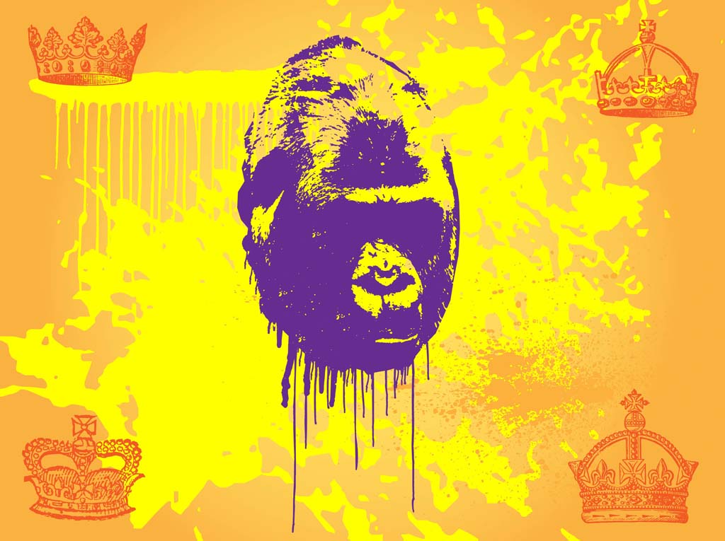 1024x765 Gorilla Vector Vector Art Graphics