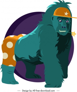 311x368 Gorilla Free Vector Download