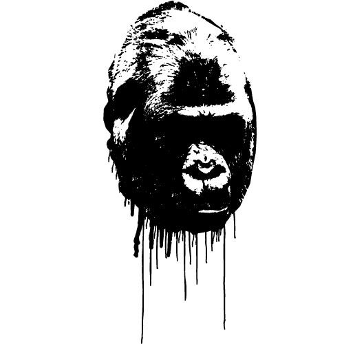 500x500 Gorilla Vector Illustration