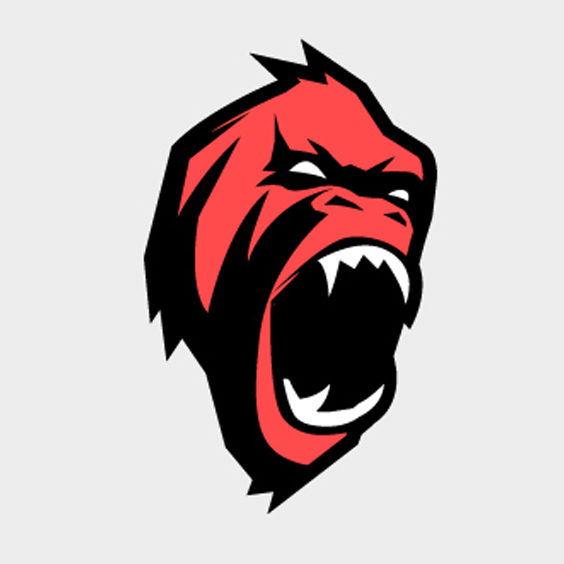 564x564 Intimidating Gorilla Mascot Vector Free Vector Download