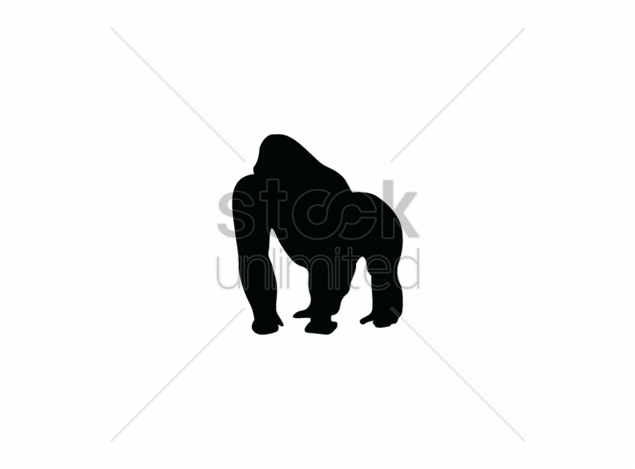 920x680 Silhouette Of Gorilla Vector Image