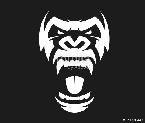 500x424 Angry Gorilla Symbol Stock Image And Royalty Free Vector