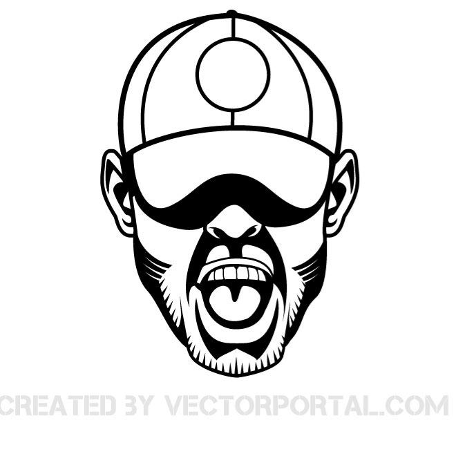 660x660 Hombre Con Una Gorra Vector Graphics
