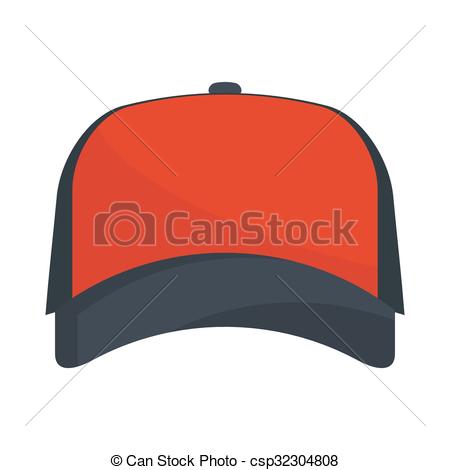 450x470 Gorra, Beisball, Rojo, Vector Plano, Simple, Cap
