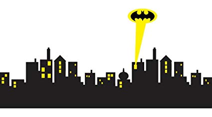 425x236 Gotham City Skyline Batman Decal Wall Sticker Home
